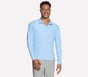 GO DRI All Day Performance 1/4 Zip, BLUE  /  SILVER, full image number 0