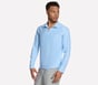 GO DRI All Day Performance 1/4 Zip, BLUE  /  SILVER, full image number 2