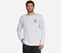 Skechers Long Sleeve Cross Tee, GRIS CLAIR, full image number 0