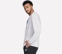 Skechers Long Sleeve Cross Tee, GRIS CLAIR, full image number 2