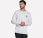 Skechers Long Sleeve Cross Tee, GRIS CLAIR, full image number 3
