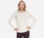 GO DRI Swift Stripe LS Crew, BLANC / MAUVE, full image number 0