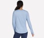 GO DRI Swift Stripe Long Sleeve Crew, BLANC / BLEU, full image number 1