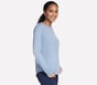 GO DRI Swift Stripe Long Sleeve Crew, BLANC / BLEU, full image number 3