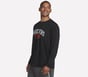 Hoops Long Sleeve Tee, BLACK, full image number 2