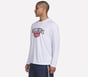 Hoops Long Sleeve Tee, WHITE, full image number 2