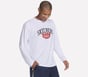Hoops Long Sleeve Tee, WHITE, full image number 3