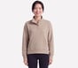 GO WALK Everywhere 1/4 Snap Pullover, TAUPE / BROWN, full image number 0