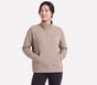 GO WALK Everywhere 1/4 Snap Pullover, TAUPE / BROWN, full image number 2