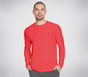 GO DRI All Day L/S Diamond Tee Solid, SILBER / ROT, full image number 0
