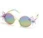 Girls Round Unicorn Sunglasses, MULTI, full image number 0