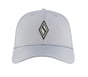 SKECHWEAVE Diamond Snapback Hat, LICHT GRIJS, full image number 2