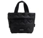 Quilted Mini Tote Bag, BLACK, full image number 0