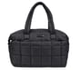 Quilted Puffer Tote, BLACK, full image number 4