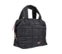 Mini Quilted Puffer Tote, BLACK, full image number 2