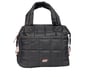 Mini Quilted Puffer Tote, BLACK, full image number 4