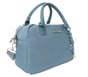 Shoulder Bag with Bungee Keychain, LIGHT GRAY / TURQUOISE, full image number 2
