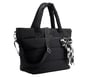 Quilted Tote Bag, BLACK, full image number 3