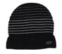 Striped Beanie, BLACK, full image number 0