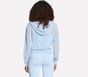 Shine Hooded Full Zip Jacket, ARGENT / BLANC / BLEU, full image number 1