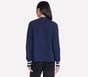 GO WALK Reflection Sweater Bomber, NAVY, full image number 1