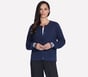 GO WALK Reflection Sweater Bomber, NAVY, full image number 3