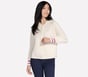 GO WALK Reflection Sweater Bomber, BLANC CASSÉ, full image number 3