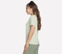 Pima V-Neck Tee, LIGHT GRAY / LIME, full image number 2
