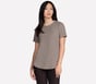 GO WALK Luxe Rib Tunic Tee, TAUPE / BROWN, full image number 0