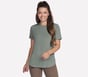 GO WALK Luxe Rib Tunic Tee, TAUPE / OLIVE, full image number 0