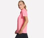 GO GOLF Short Sleeve Birdie Zip Front Polo, NEON CORAL / PURPLE, full image number 2