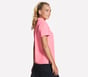 GO GOLF Short Sleeve Birdie Zip Front Polo, NEON CORAL / PURPLE, full image number 3
