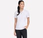 GO GOLF Short Sleeve Birdie Zip Front Polo, WHITE, full image number 0