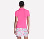 GO GOLF Short Sleeve Birdie Zip Front Polo, WHITE / NEON PINK, full image number 1