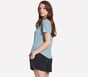 GO WALK Luxe Rib Tee, LIGHT GRAY / TURQUOISE, full image number 2