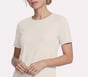 GO WALK Luxe Rib Tee, OFF WHITE / MAUVE, full image number 3