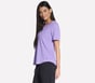 GO WALK Luxe Rib Tee, PURPLE / CORAL, full image number 2