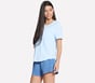 GO WALK Luxe Rib Tee, ARGENT / BLANC / BLEU, full image number 2