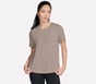 GO WALK Luxe Rib Tee, TAUPE / BROWN, full image number 0