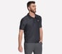 GO DRI All Day Printed Polo, BLACK / CHARCOAL, full image number 3