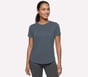 GO DRI Swift Tunic Tee, GUNMETAL / LIGHT BLUE, full image number 2