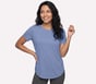 GO DRI Swift Tunic Tee, WHITE / BLUE, full image number 2