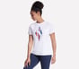 Diamond & Stripes Short Sleeve Tee, WHITE, full image number 2