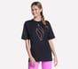 Stud Diamond Short Sleeve Tee, BLACK, full image number 0