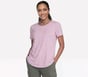 GO DRI Swift Stripe Tunic Tee, ARGENT / VIOLET, full image number 2