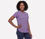 GO DRI Swift Stripe Tunic Tee, SIL / WHITE / PURPLE, full image number 2