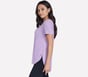 GO DRI Swift Stripe Tunic Tee, BLANC / VIOLET CLAIR, full image number 2