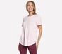 GO DRI Swift Stripe Tunic Tee, BLANC / ROSE, full image number 0