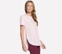 GO DRI Swift Stripe Tunic Tee, BLANC / ROSE, full image number 3