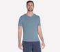 GO DRI Pima Short Sleeve V-Neck, BLUE  /  PURPLE, full image number 0
